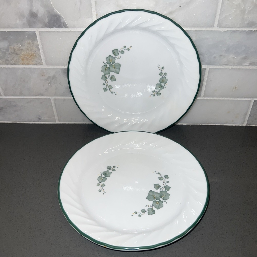 4 Corelle CALLAWAY IVY Swirl Salad /Dessert / Bread Plates 7 1/4"